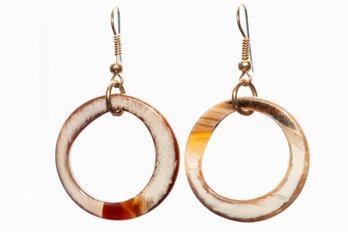 Plastic Marble Stone Style Ring Earrings