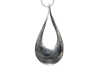 Silver Metal Teardrop Necklace