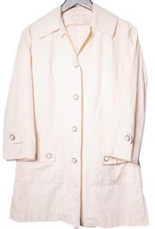 Sz 8 White Button Down Coat