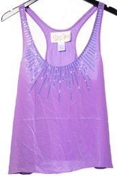 Sz M Rory Beca Silk Purple Top