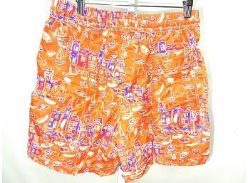 #7 MENS LOT OF 2 NWT $200 McALSON GREEN SUNBATHER  & ORANGE CITY PRINT BATHING SUITS SIZE XXL