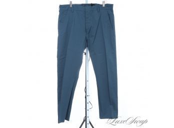 RECENT $400 MENS PRADA MILANO TEAL SEAFOAM POPLIN FLAT FRONT PANTS 34