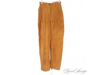 #560 BRAND NEW WITH TAGS LATINI / MARIA VITTORIA FIRENZE COGNAC GOLD BROWN SUEDE PANTS 42 EU