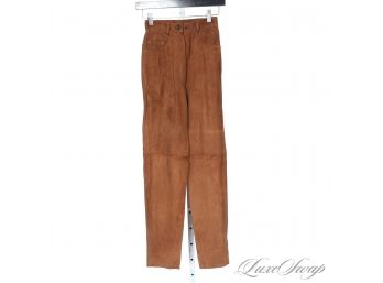 #558 BRAND NEW WITHOUT TAGS LATINI / MARIA VITTORIA FIRENZE TOBACCO BROWN SUEDE JEANS 4