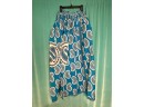 New With Tags Full White Blue Cotton Skirts With Matching Scarf