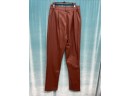Anonymous Brown Pleather Vegan Leather  Pants Size Small