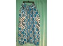 New With Tags Full White Blue Cotton Skirts With Matching Scarf