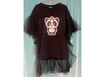 New Without Tags Nicopanda Short Sleeve Cotton Blend Black Tulles T-shirt Dress Size S