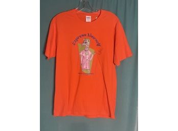 New NicoPanda Orange Short Sleeve  Express Yourself Zebra T-Shirt Size S