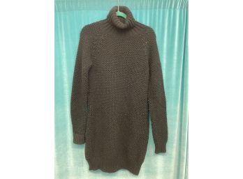 Zara Black Wool Blend Knit Sweater Dress Size M