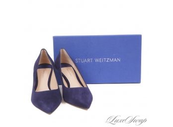 BRAND NEW IN BOX STUART WEITZMAN 'TIPPI' MIDNIGHT BLUE SUEDE RECENT PUMPS 7.5