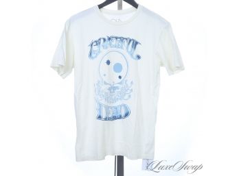 TRIPPY! CHA-SOR VINTAGED WHITE GRATEFUL DEAD SKULL LOGO WOMENS TEE SHIRT S