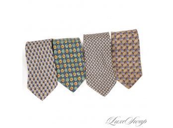 #3 $400 LOT OF 4 ERMENEGILDO ZEGNA MADE IN ITALY MENS SILK TIES