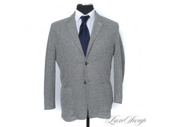 ULTRA RECENT AND MINT! MENS ZARA SALT AND PEPPER SPECKLED UNLINED UNSTRUCTURED LIGHT TWEED BLAZER JACKET 40