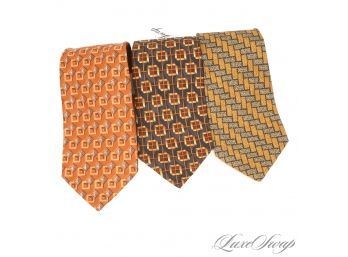 #2 $375 LOT OF 3 ERMENEGILDO ZEGNA MADE IN ITALY MENS SILK TIES