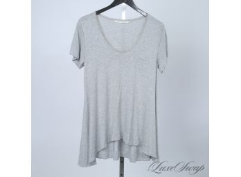 SO FREAKING CUTE! RECENT AND NEAR MINT DIANE VON FURSTENBERG HEATHER GREY OVERSIZED TRAPEZE TEE SHIRT