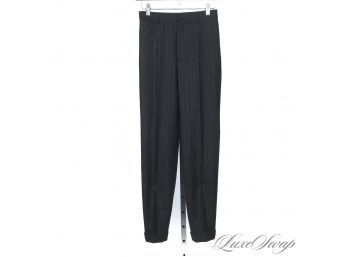 MATCH W/ THE CASHMERE SWEATER EARLIER IN THE AUCTION! RALPH LAUREN COLLECTION GREY PINSTRIPE FLANNEL PANTS 4