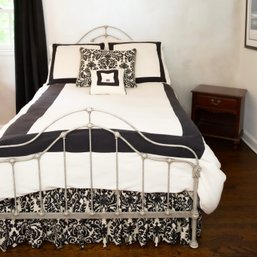 Full Size Iron Bed Frame Along With Full Bedding From Eastern Accents