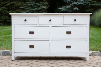 Painted White Vintage Wooden Dresser