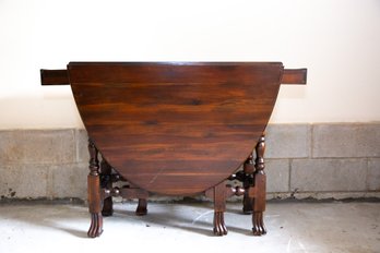 Oval Walnut Drop Leaf Table