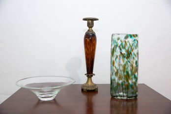 Three Pieces Art Glass Group