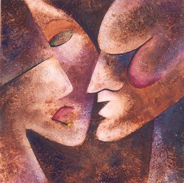 Custom Artwork Couple In Cubist-Style