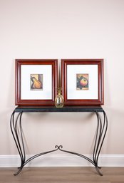 A Pair Of Still Life Fruit Paintings In Matching Custom Frames