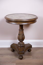 An Ornate Circular Italianate Style Wooden Side Table