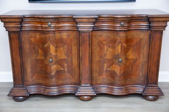 A Cherry Stained Wood Console Chest Seven Seas Hooker Furniture