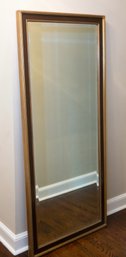 Large Gilt Wood Frame Beveled Glass Mirror