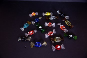 17 Piece Murano Glass Candy Set