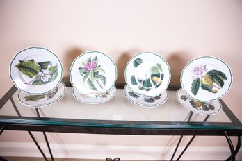 A Set Of 10 Andrea By Sadek Floral Dessert Plates