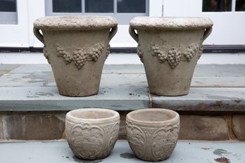 Four Concrete Nina Studios Planters