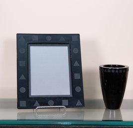 A Sasaki Picture Frame And Vase