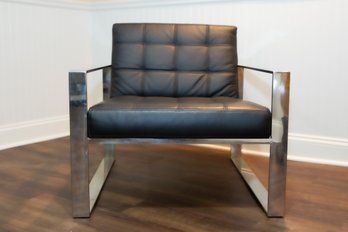 Modani Savina Black Leather Lounge Chair