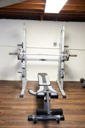 TuffStuff Weight Bench, Rack, Bar And Weights