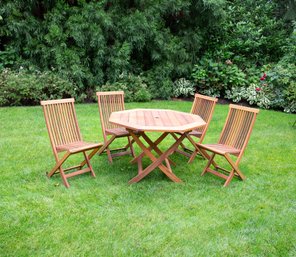 Folding Teak Outdoor Set