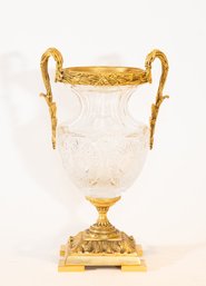 Jose Benito Cut Crystal And Gilt Bronze Mounted Vase