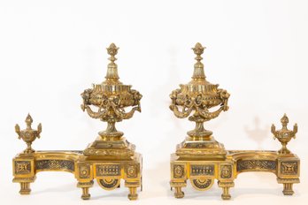 Pair Of Louis XV Style Firedogs (chenets)