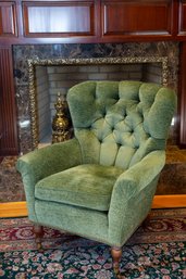 Tufted Upholstered Parlor Chair (1 Of 2)