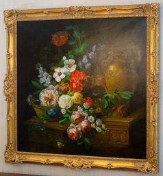 Large Still Life Painting Signed 'l. C. Perry'