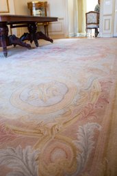 Large Room Size Neutral Tone Hand Knotted Wool Rug