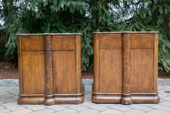 A Pair Of Marble Top End Tables