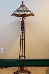 Arts & Crafts Style Stained Glass Floor Lamp