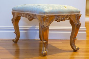 Greenbaum's Gilt Wood French Stool Bench (1 Of 2)