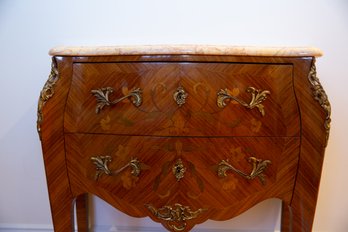 French Bombe Jaune De Valence Marble Top Commode (2 Of 2)