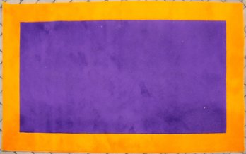 Modern Purple And Orange Rectangular Area Rug