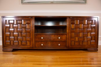 A Mid Modern Basket Weave Sideboard By Century Furniture