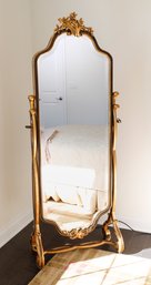 C. 1900 Belle Epoque Carved & Giltwood Chevelle Mirror