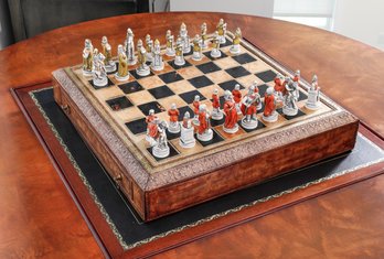 Italian Hand Carved Chess Set By Nigri Scacchi